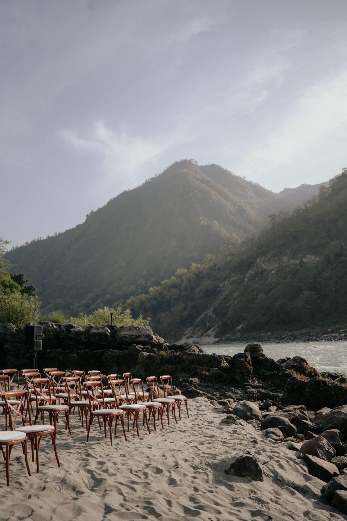 Riverside setting for the welcome celebration