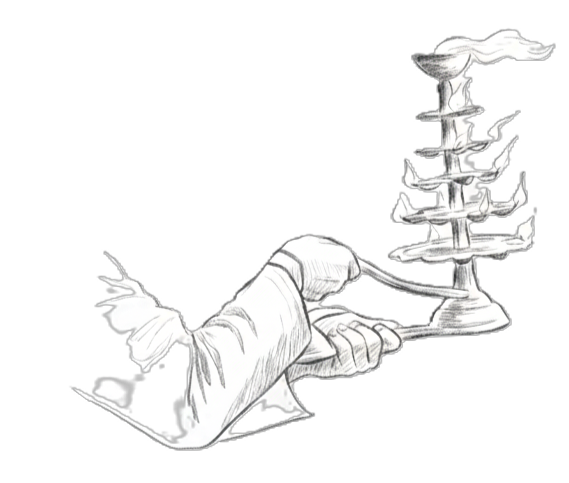 Aarti lamp sketch